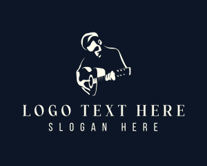 String Instrument - Guitar Instrument Musician logo design