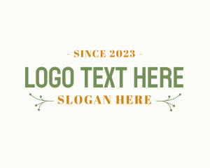 Green Floral Wordmark logo design