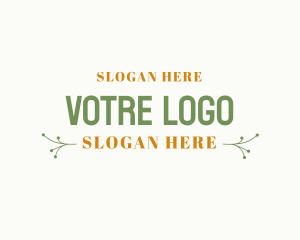 Green Floral Wordmark Logo