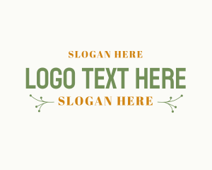 Green Floral Wordmark Logo