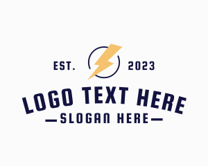 Player - Lightning Bolt Wordmark logo design