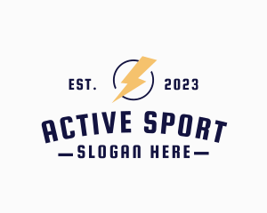 Player - Lightning Bolt Wordmark logo design