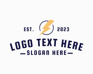 Sports - Lightning Bolt Wordmark logo design