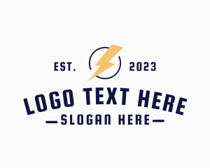 Lightning Bolt Wordmark Logo