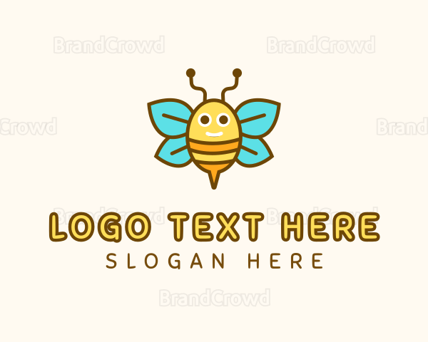 Cute Bee Nursery Logo