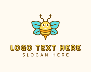 Cartoon - Cute Bee Nursery logo design