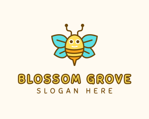 Nursery - Cute Bee Nursery logo design