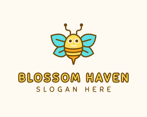 Nursery - Cute Bee Nursery logo design