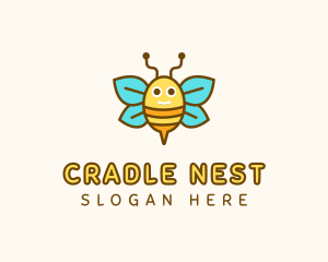 Cute Bee Nursery logo design