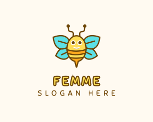 Cute Bee Nursery logo design