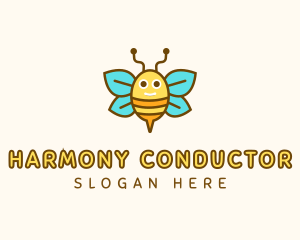 Cute Bee Nursery logo design