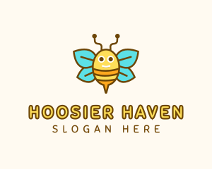 Cute Bee Nursery logo design