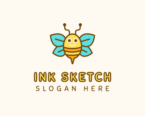 Cute Bee Nursery logo design