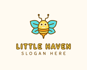 Little - Cute Bee Nursery logo design
