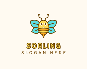 Cute Bee Nursery logo design