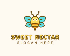 Honeybee - Cute Bee Nursery logo design