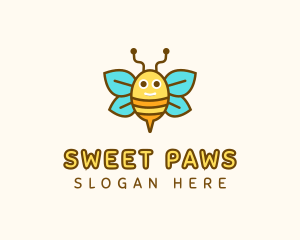 Adorable - Cute Bee Nursery logo design