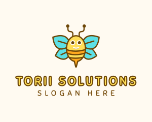 Cute Bee Nursery logo design