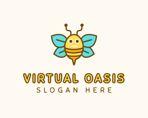 Cute Bee Nursery logo design