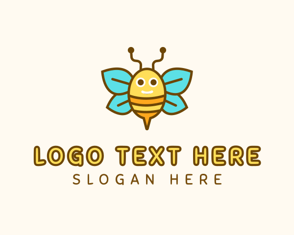 Nursery - Cute Bee Nursery logo design