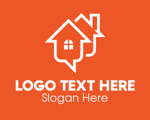 Villa - Housing Chat Messaging App logo design