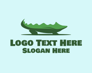 Reptile - Green Wild Alligator logo design