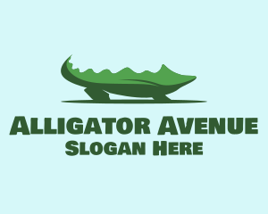 Alligator - Green Wild Alligator logo design