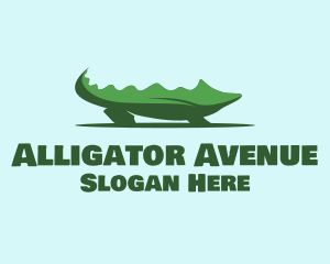 Green Wild Alligator logo design