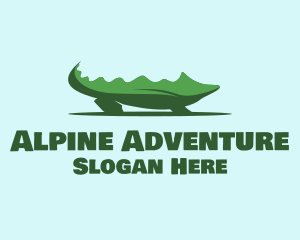 Green Wild Alligator logo design