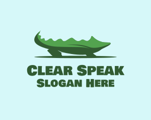 Green Wild Alligator logo design