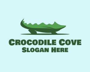 Crocodile - Green Wild Alligator logo design