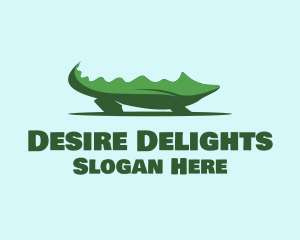 Green Wild Alligator logo design