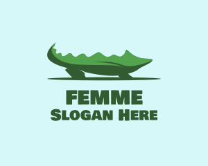 Green Wild Alligator logo design