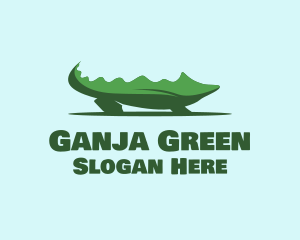 Green Wild Alligator logo design