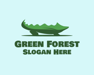 Green Wild Alligator logo design