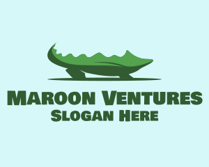 Green Wild Alligator logo design