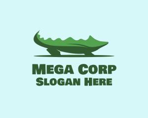 Green Wild Alligator logo design