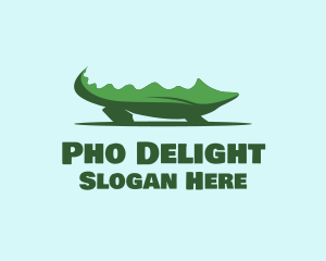 Green Wild Alligator logo design