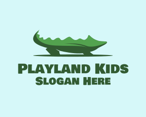 Green Wild Alligator logo design