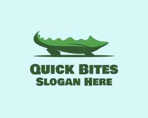 Green Wild Alligator logo design