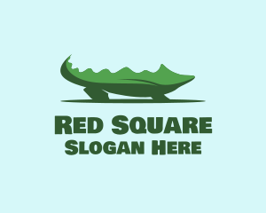 Green Wild Alligator logo design