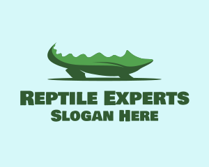 Green Wild Alligator logo design