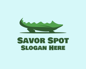 Green Wild Alligator logo design