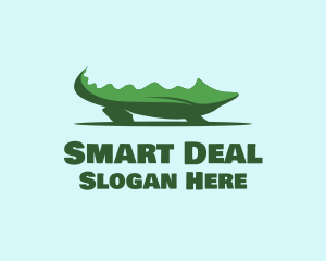 Green Wild Alligator logo design