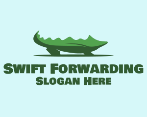 Green Wild Alligator logo design