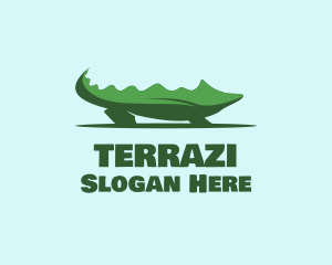 Green Wild Alligator logo design