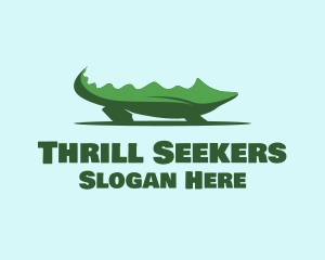 Green Wild Alligator logo design