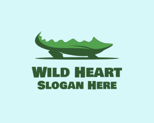 Green Wild Alligator logo design