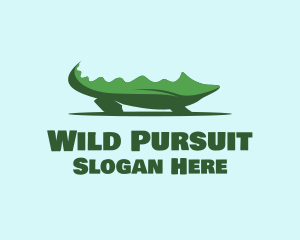 Green Wild Alligator logo design