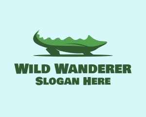 Green Wild Alligator logo design